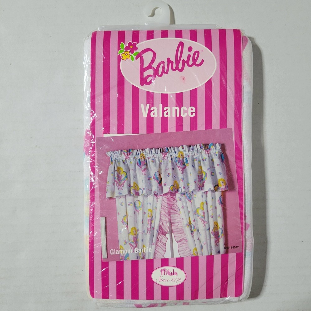Vintage 90s Glamour Barbie Valance Sweet Dreams 84x15 Made In USA New